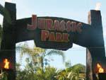 Travis at the entrance to Jurassic Park