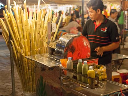 Fresh sugar cane juice