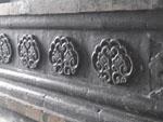Some of the intricate patterns inside the pagoda