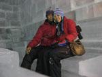 Sonya and myself inside and small house made from ice