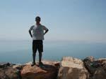 Dead Sea - Travis with the Dead Sea in the background