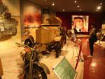 Royal Automobile Museum - Sonya in awe of the military vehicles