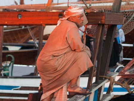 Captain on his dhow