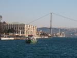 Ciragan Palace with Bosphorus Bridge in background